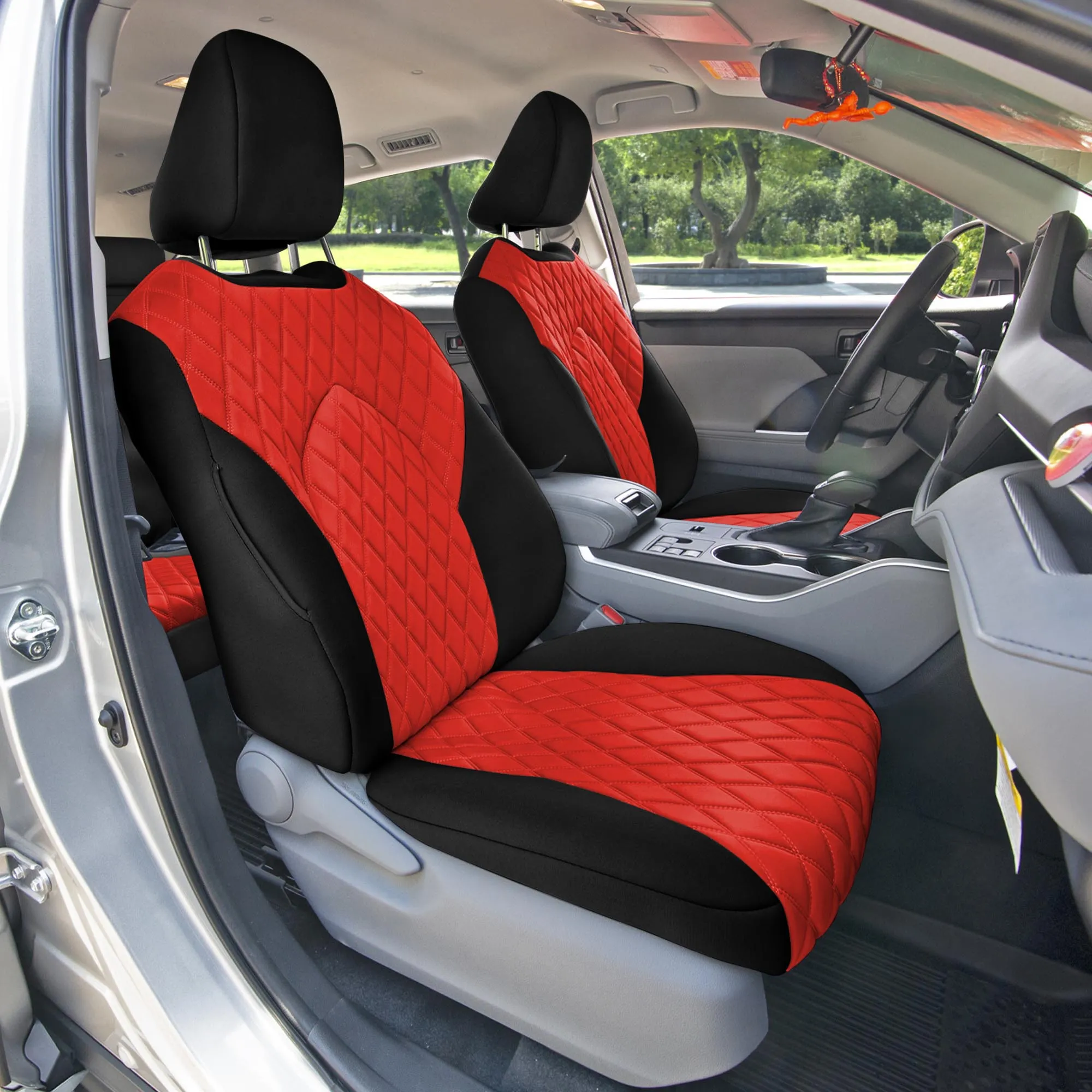 Toyota Highlander - 2020 - 2024  - Front Set Seat Covers - Red Ultraflex Neoprene