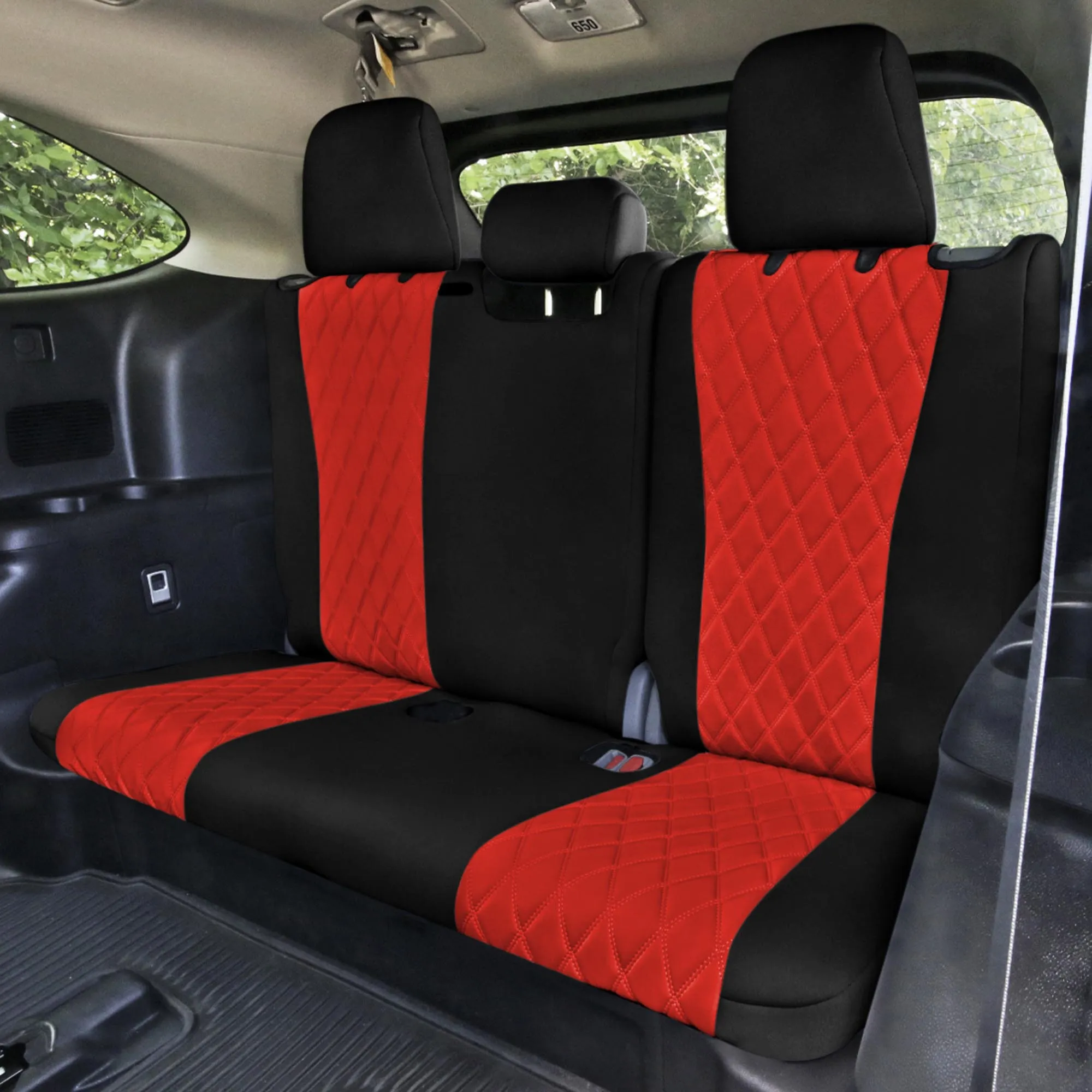 Toyota Highlander - 2020 - 2024  - Full Set Seat Covers - Red Ultraflex Neoprene