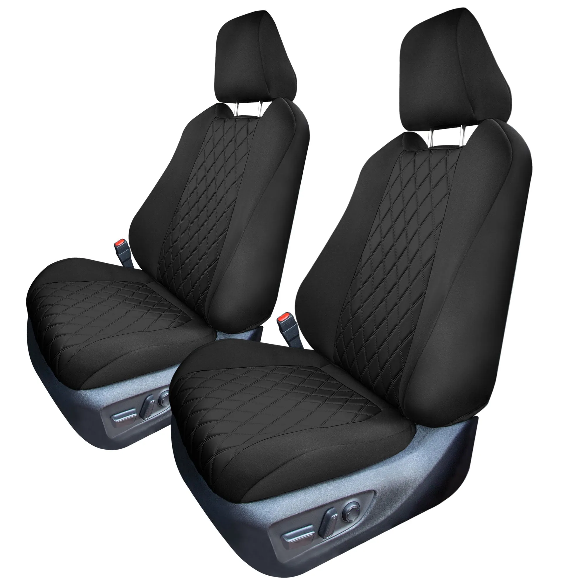 Toyota Rav4 Hybrid | Hybrid Prime 2021-2025  - Front Set Seat Covers - Black Ultraflex Neoprene