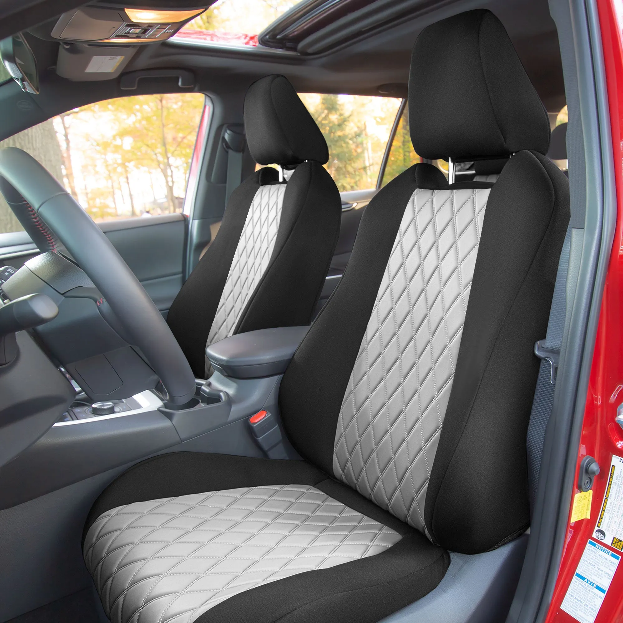 Toyota Rav4 Hybrid | Hybrid Prime 2021-2025  - Full Set Seat Covers - Gray Ultraflex Neoprene