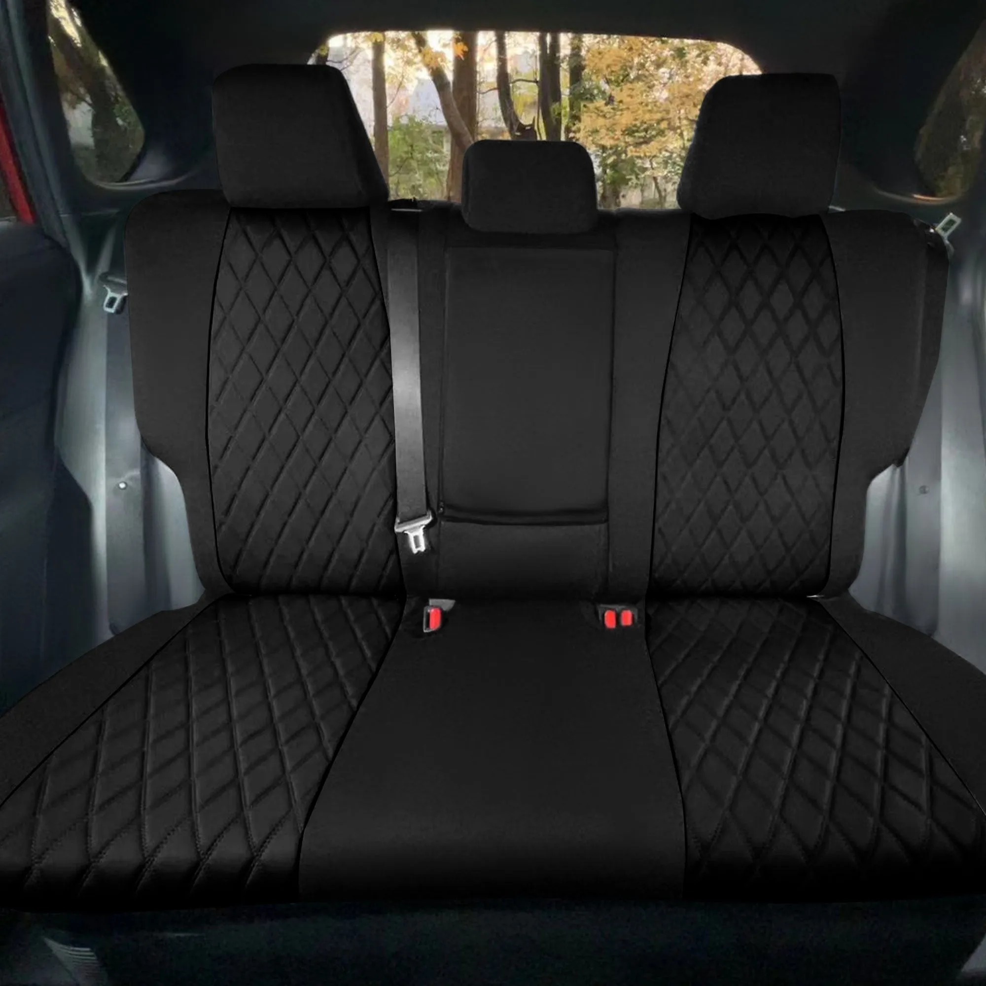 Toyota Rav4 Hybrid | Hybrid Prime 2021-2025  - Rear Set Seat Covers - Black Ultraflex Neoprene