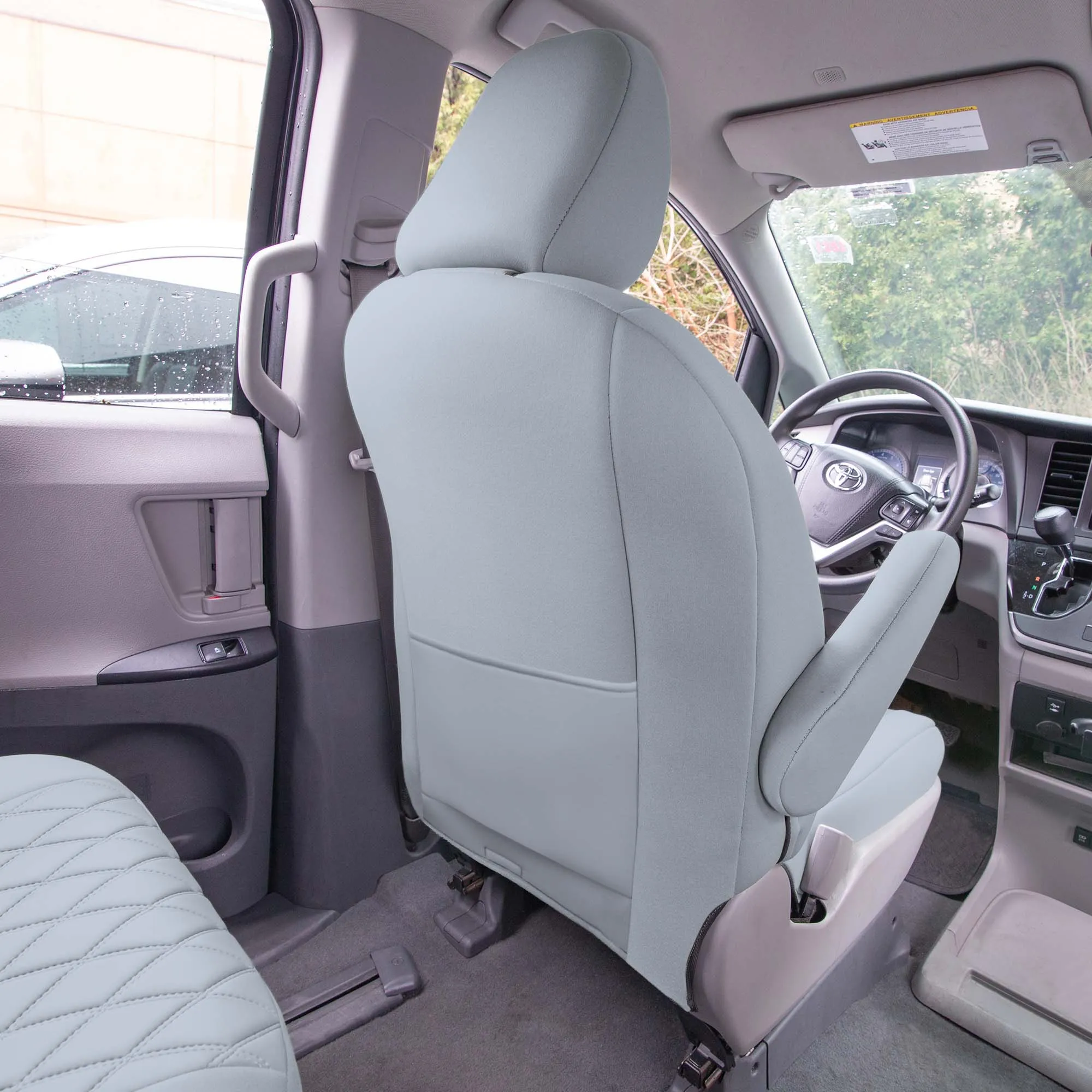 Toyota Sienna 2011 - 2020 - Front Set Seat Covers - Solid Gray Ultraflex Neoprene