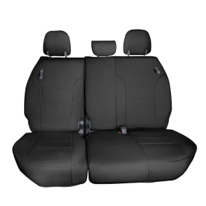 Toyota Sienna 2021 - 2024 - 3rd Row Set Seat Covers - Black Faux Leather