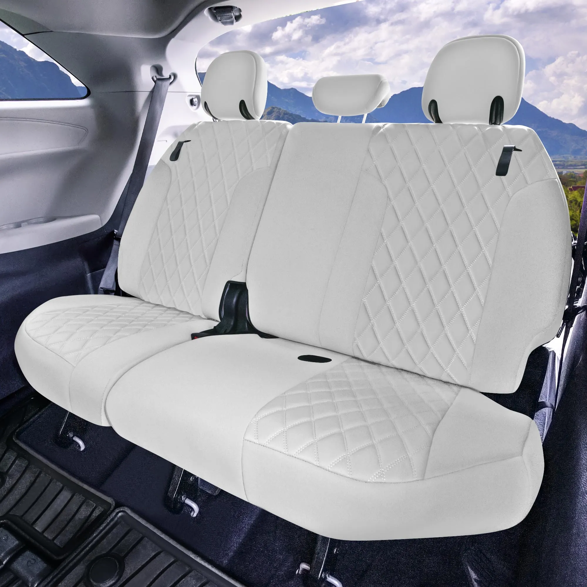 Toyota Sienna 7 Passenger - 2021 - 2024 - Full Set Seat Covers - Solid Gray Ultraflex Neoprene
