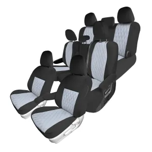Toyota Sienna 8 Passenger 2011 - 2020 - Full Set Seat Covers - Gray Ultraflex Neoprene