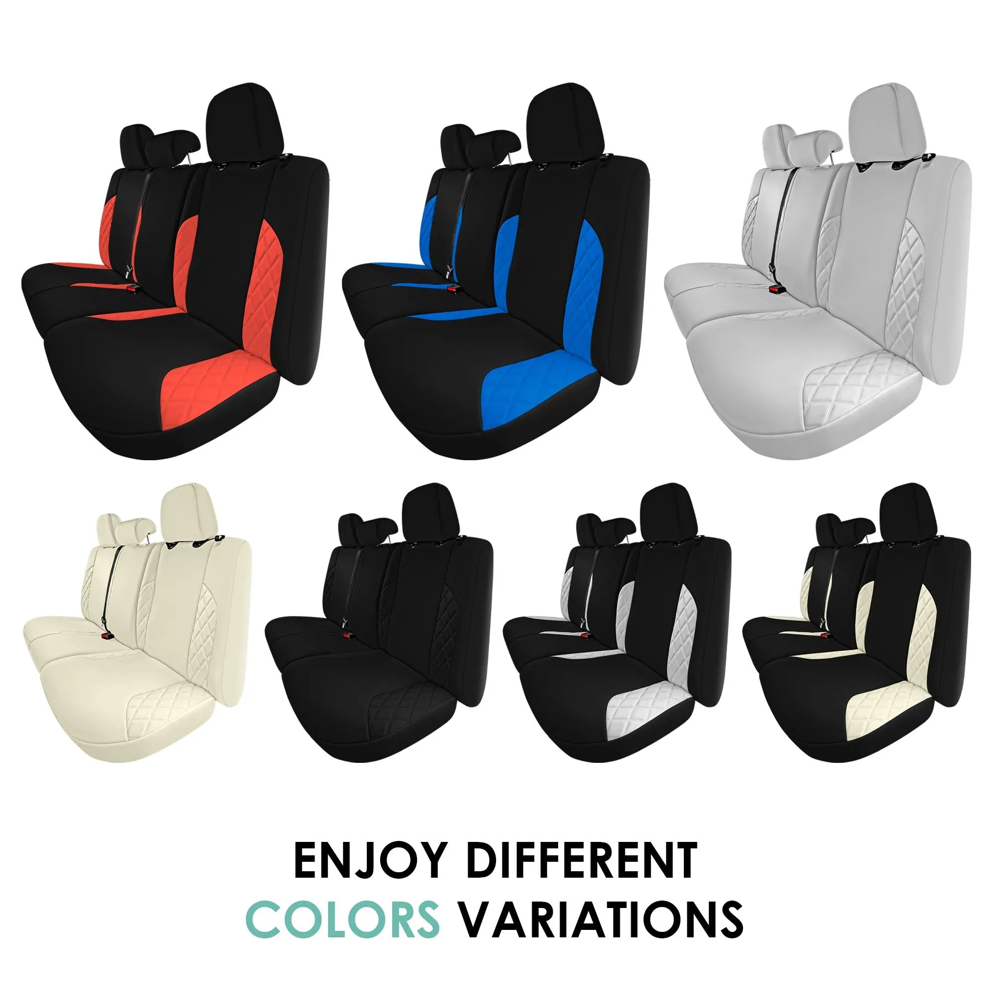 Toyota Tacoma - 2016-2023 - Rear Set Seat Covers - Beige Ultraflex Neoprene