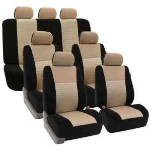Trendy Elegance 3D Air Mesh 3 Row 7 Seater - Beige Seat Covers