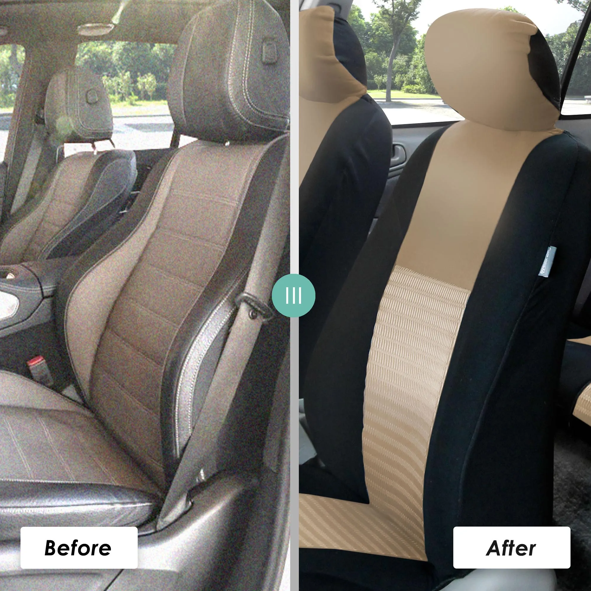 Trendy Elegance 3D Air Mesh 3 Row 7 Seater - Beige Seat Covers