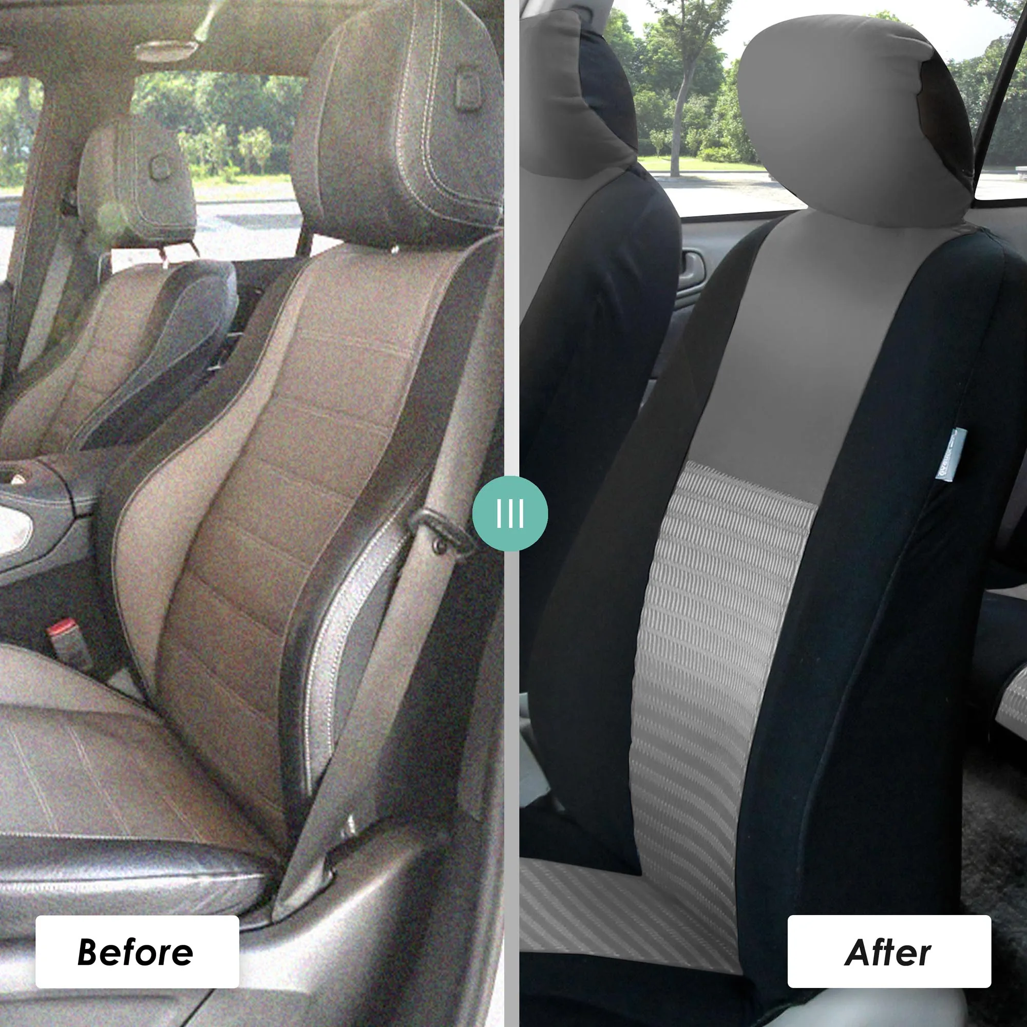 Trendy Elegance 3D Air Mesh 3 Row 7 Seater - Gray Seat Covers