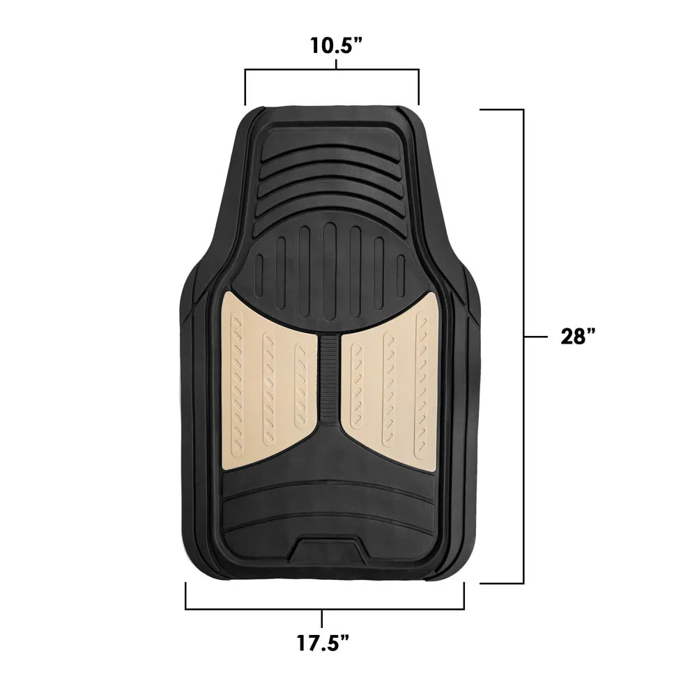Trimmable ClimaProof Monster Eye Non-Slip Rubber Floor Mats - Full Set Red