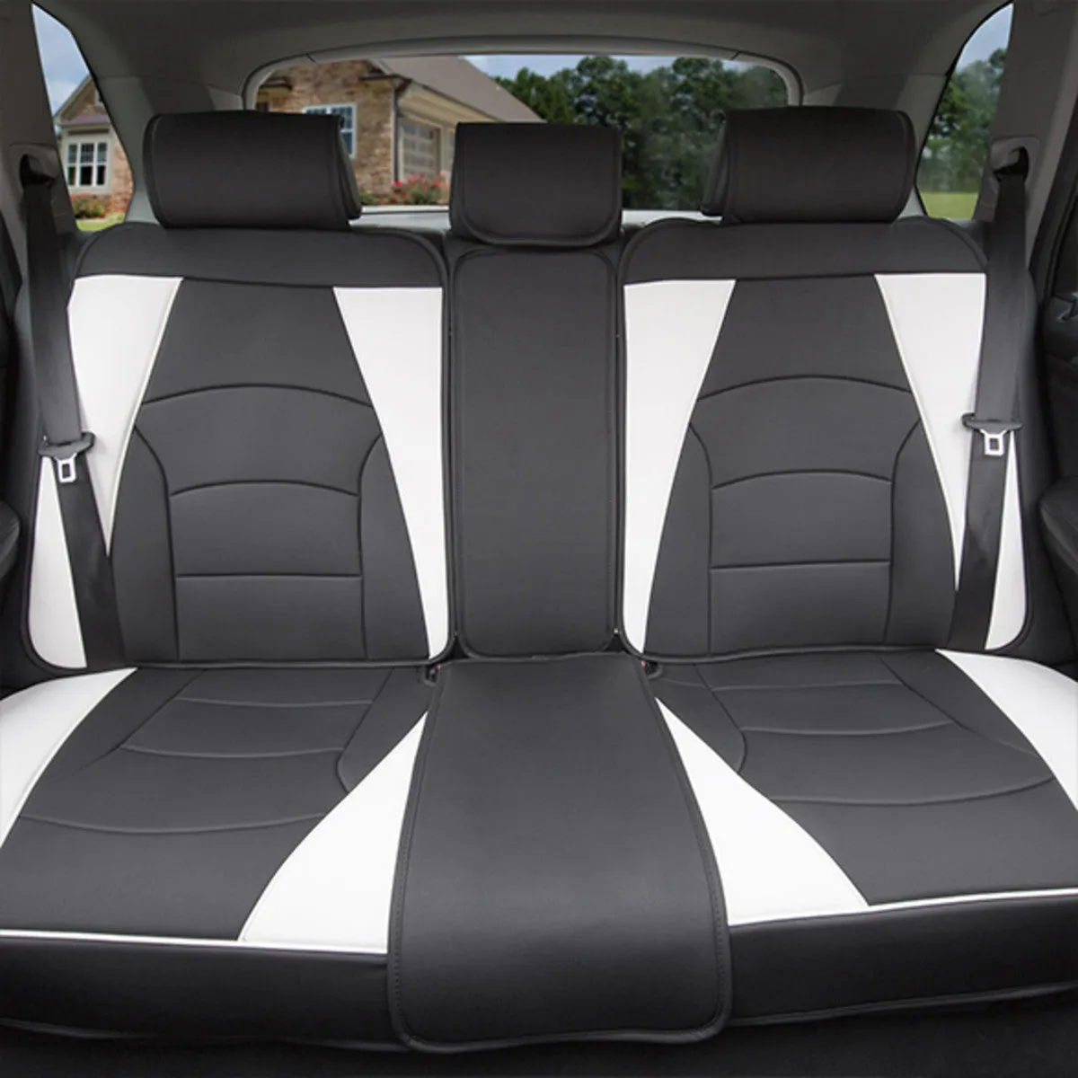 Ultra Comfort Deluxe Leatherette Seat Cushions - Full Set White