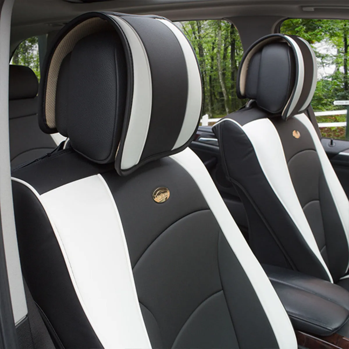 Ultra Comfort Deluxe Leatherette Seat Cushions - Full Set White