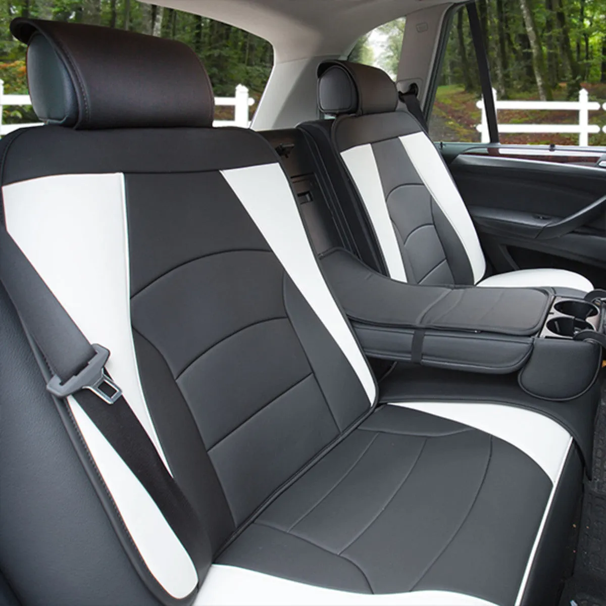 Ultra Comfort Deluxe Leatherette Seat Cushions - Full Set White