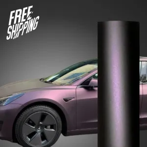 Ultra-Matte Black Purple Vinyl Wrap