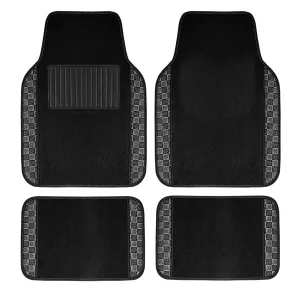 We Are Young Life is Fun Print Non-Slip Carpet Floor Mats - Full Set Black
