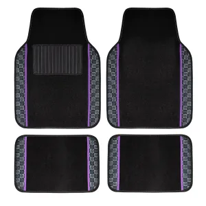 We Are Young Life is Fun Print Non-Slip Carpet Floor Mats - Full Set Purple