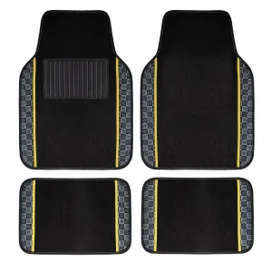 We Are Young Life is Fun Print Non-Slip Carpet Floor Mats - Full Set Yellow